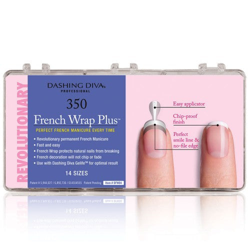 Dashing Diva French Wrap Plus - Thin Band - Pearl White 140tips
