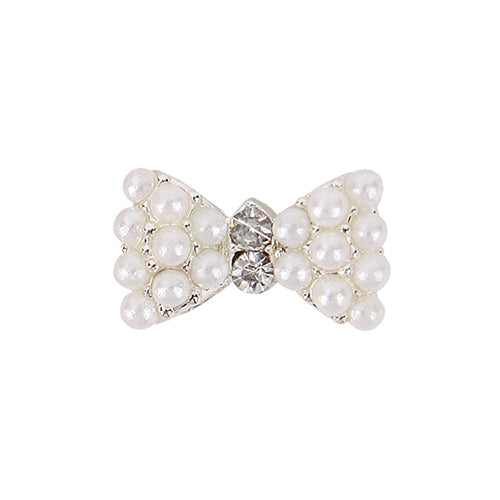 Fuschia Nail Art - Pearl Bow - Small