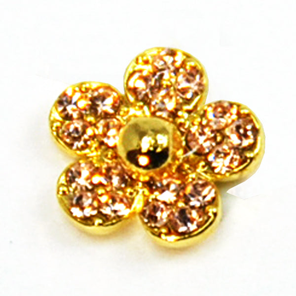 Fuschia Nail Art - Daisy - Rosegold