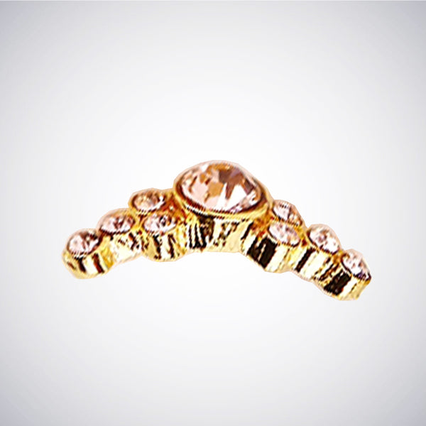 Fuschia Nail Art - Nail Tiara - Rosegold