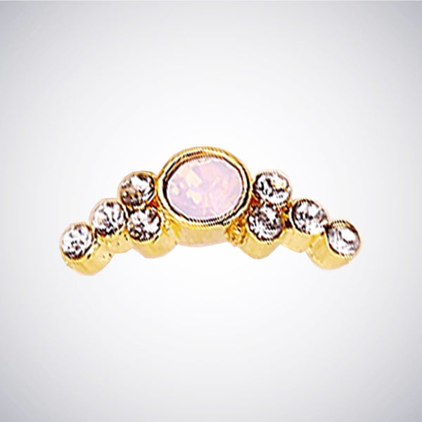 Fuschia Nail Art - Nail Tiara - Pink/Gold