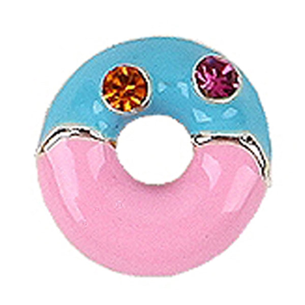 Fuschia Nail Art - 3D Donut - pink