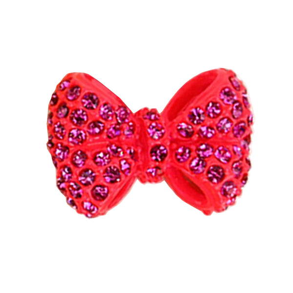 Fuschia Nail Art - Neon Bow - Pink