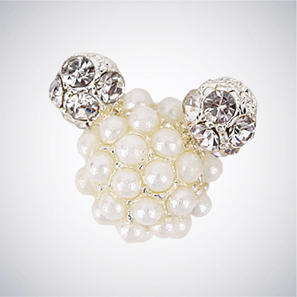 Fuschia Nail Art - Teddy Bear - Pearl