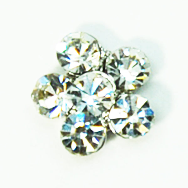 Fuschia Nail Art - Daisy - Crystal