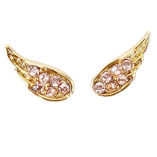 Fuschia Nail Art - Angel Wings - Rosegold