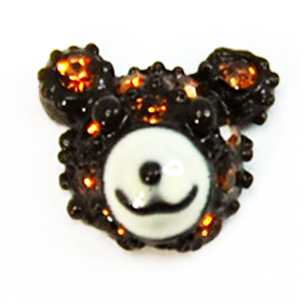 Fuschia Nail Art - Crystal Teddy - Brown