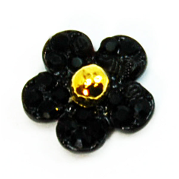 Fuschia Nail Art - Daisy - Black