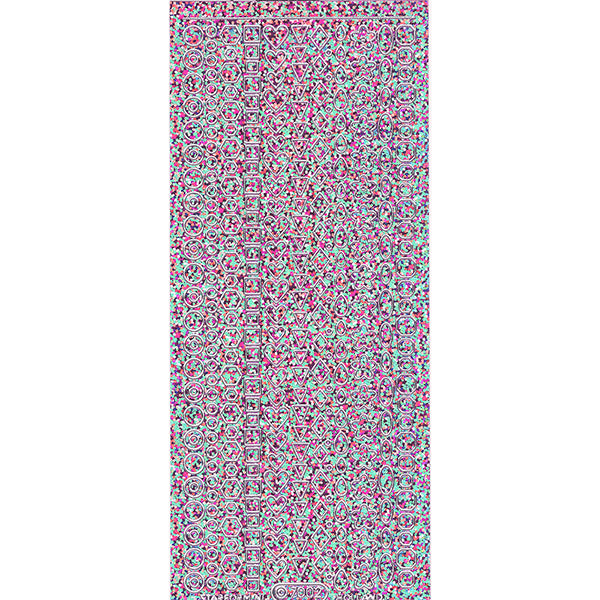 Rococo Nail Seal #7002 Pink/Silver