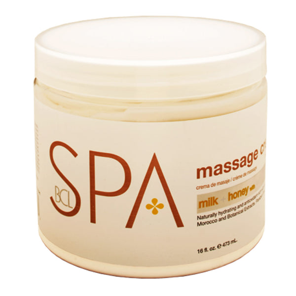 BCL SPA - Milk + Honey with White Chocolate Massage Cream - 16oz