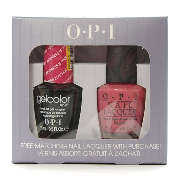 OPI Gelcolor - My Address Is Hollywood Duo - Select GelColor, Get Free Matching Nail Lacquer