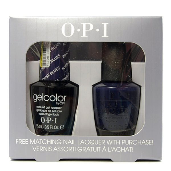 OPI Gelcolor - Roadhouse Blues - Free Matching Nail Lacquer with purchase of GelColor