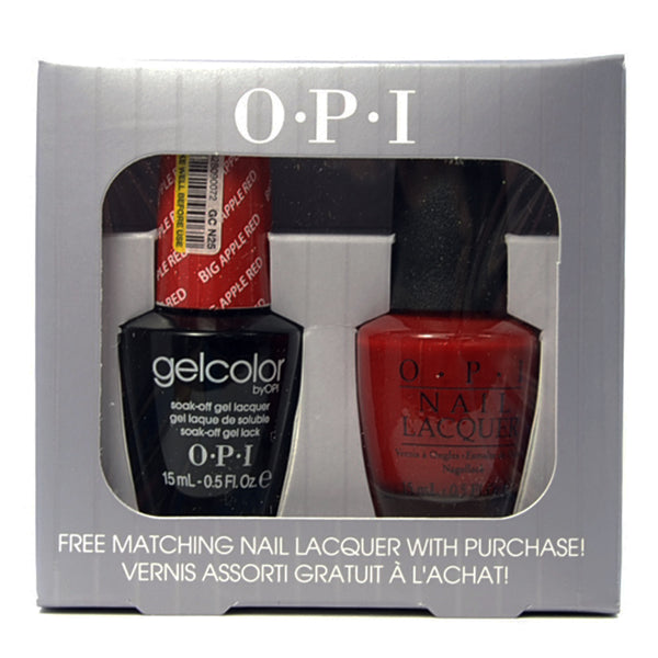 OPI Gelcolor - Big Apple Red - Free Matching Nail Lacquer with purchase of GelColor