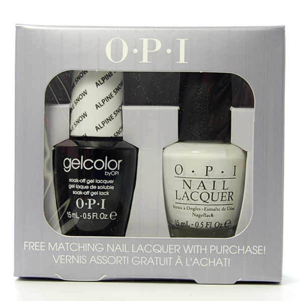 OPI Gelcolor - Alpine Snow - Free Matching Nail Lacquer with purchase of GelColor