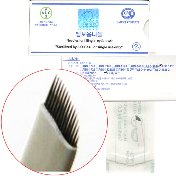 Semi Permanent Tattoo Makeup - Embo Needles ABO-1425 (25 PC/BOX)