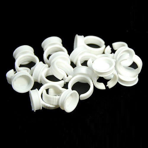 Semi Permanent Tattoo Makeup - Finger Ring Pigment Holder - 100pcs