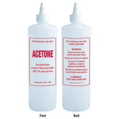 Soft'n Style - Imprinted Nail Solution Bottle - Acetone - 16oz