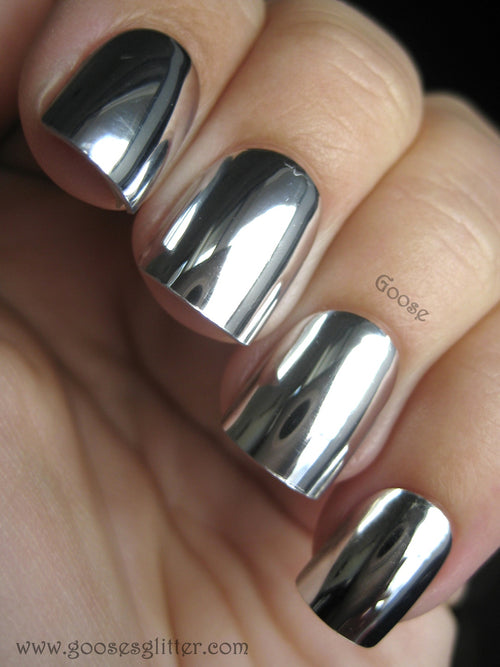 Dashing Diva Metallic Nails - Mercury Rising Silver