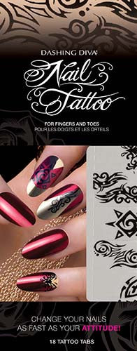 Dashing Diva Nail Tattoo - Set of 6 designs