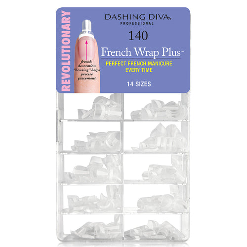 Dashing Diva French Wrap Plus - Thin Band - White 140tips