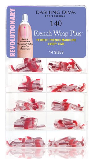 Dashing Diva French Wrap Plus - Thin Band - Fuchsia 140tips