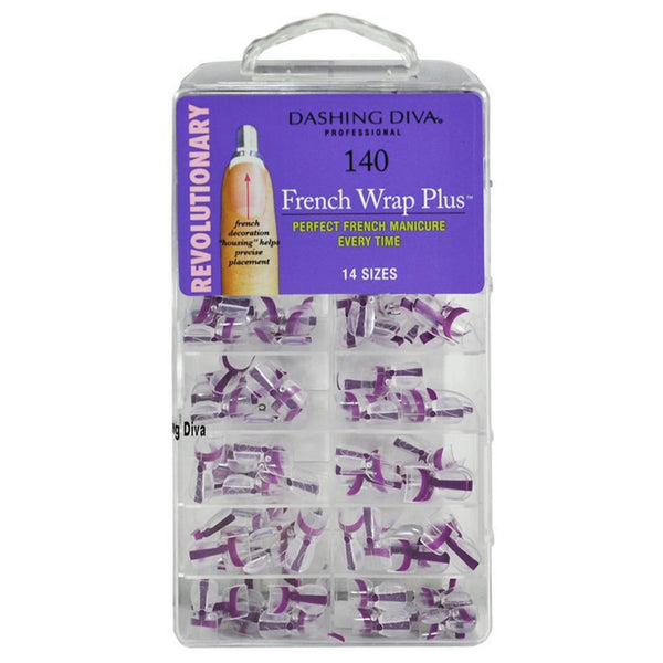 Dashing Diva French Wrap Plus - Thin Band - Deep Red 140tips