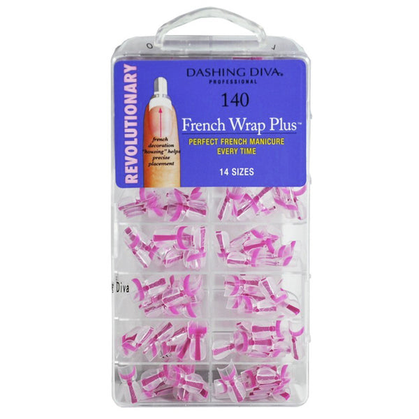 Dashing Diva French Wrap Plus - Thin Band - Deep Red 140tips