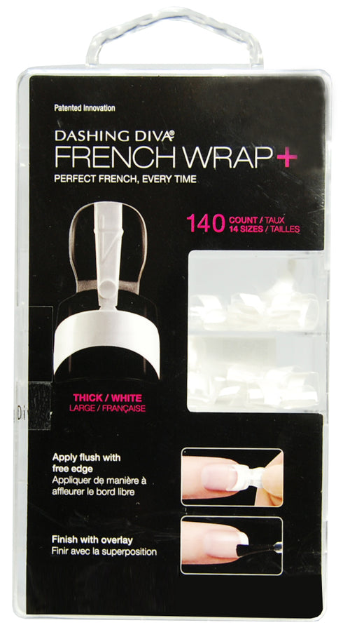 Dashing Diva French Wrap Plus - Double Wide - White 140tips