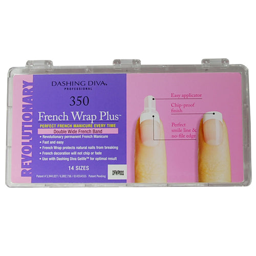 Dashing Diva French Wrap Plus - Double Wide 140sizes - White 350tips