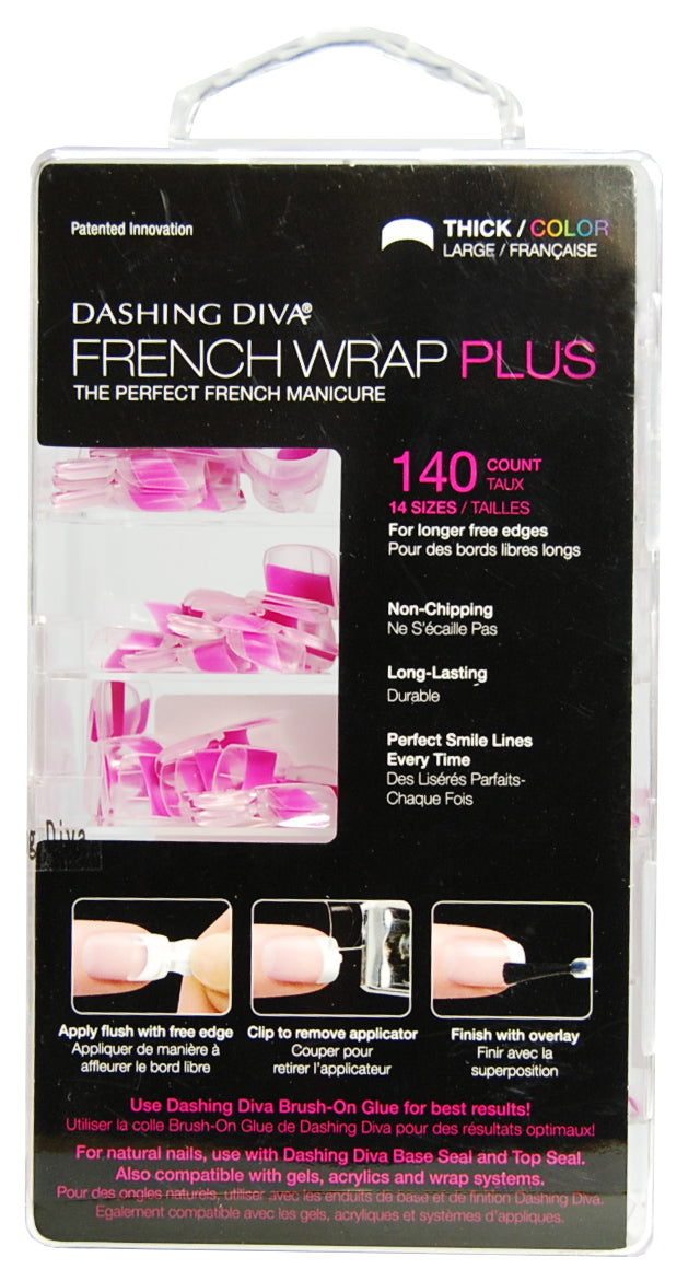 Dashing Diva French Wrap Plus - Double Wide - White 140tips