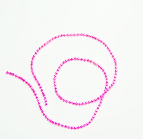 Fuschia Nail Art - Beaded Chain - Hot Pink