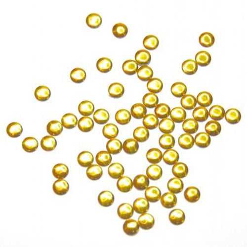 Fuschia Nail Art - Nail Studs - Large Gold Circle