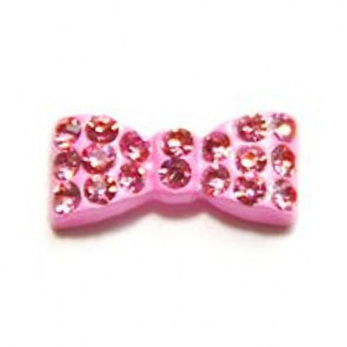 Fuschia Nail Art - Rectangle Bow - Pink