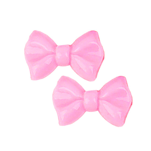 Fuschia Nail Art - Plastic Bow - Pink