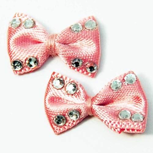 Fuschia Nail Art - Cloth Bow - Pink