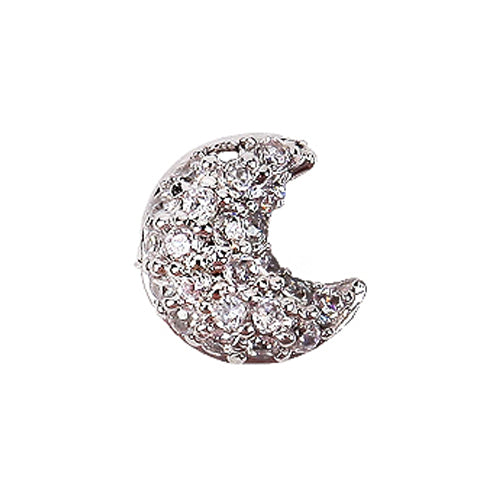 Fuschia Nail Art - Moon - Silver Small