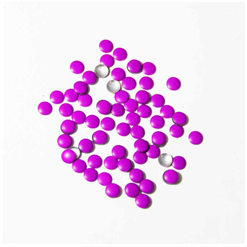 Fuschia Nail Art - Neon Purple Studs - Small Circle