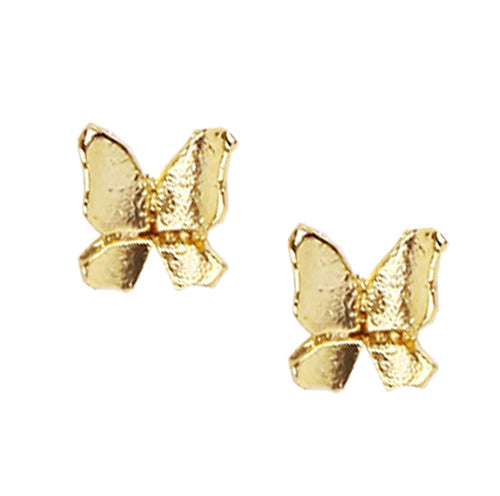 Fuschia Nail Art - Gold Butterfly - Small