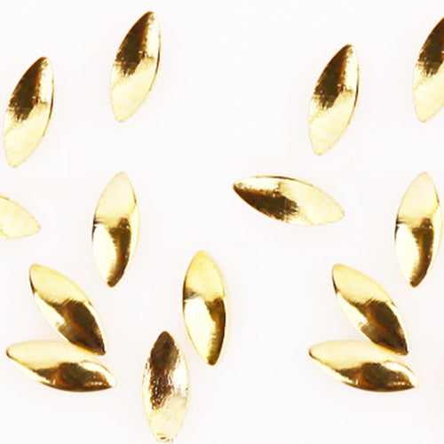 Fuschia Nail Art - Seed Studs - Large Gold