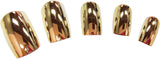 Fuschia Nail Art - Gold Tips - Full Cover