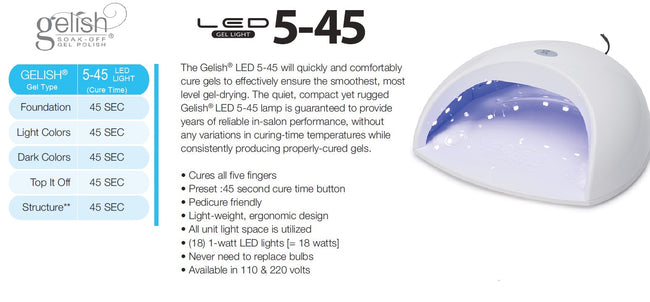 Nail Harmony Gelish Pro 5-45 LED Lamp