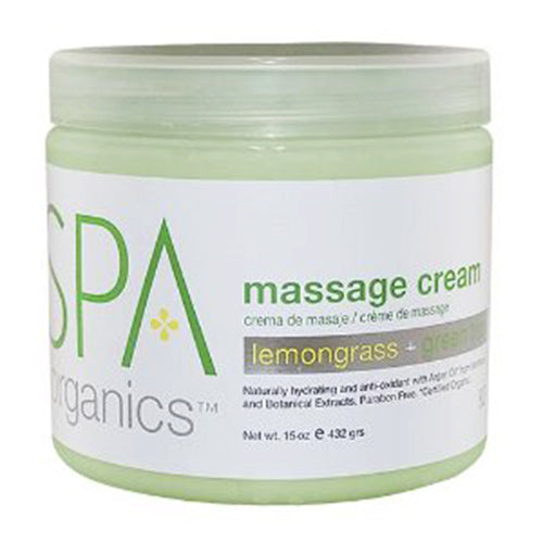 BCL SPA - Lemongrass + Green Tea Massage Cream - 16oz