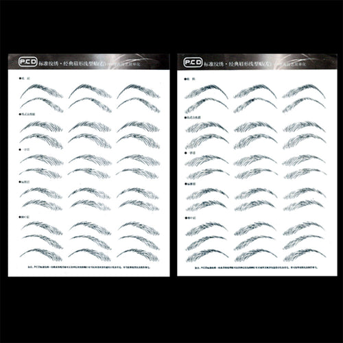 Semi Permanent Tattoo Makeup - Paper Stencil Sheet - Double Sided