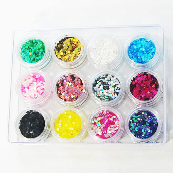 Polka Dot Glitter Set - 12pc