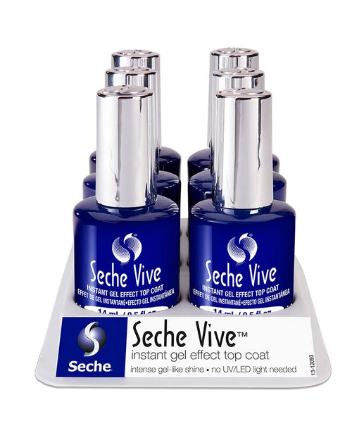 Seche Vive Gel Effect Top Coat 6 pc Display