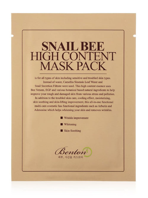 Benton Snail Bee High Content Mask Pack of 10