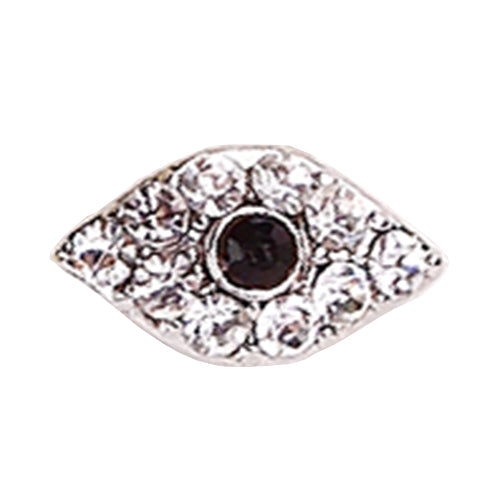 Fuschia Nail Art - Crystal Brooch - Black Eye